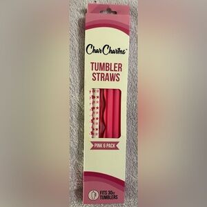 6 Pink Tumbler Straws for 30 oz Tumblers